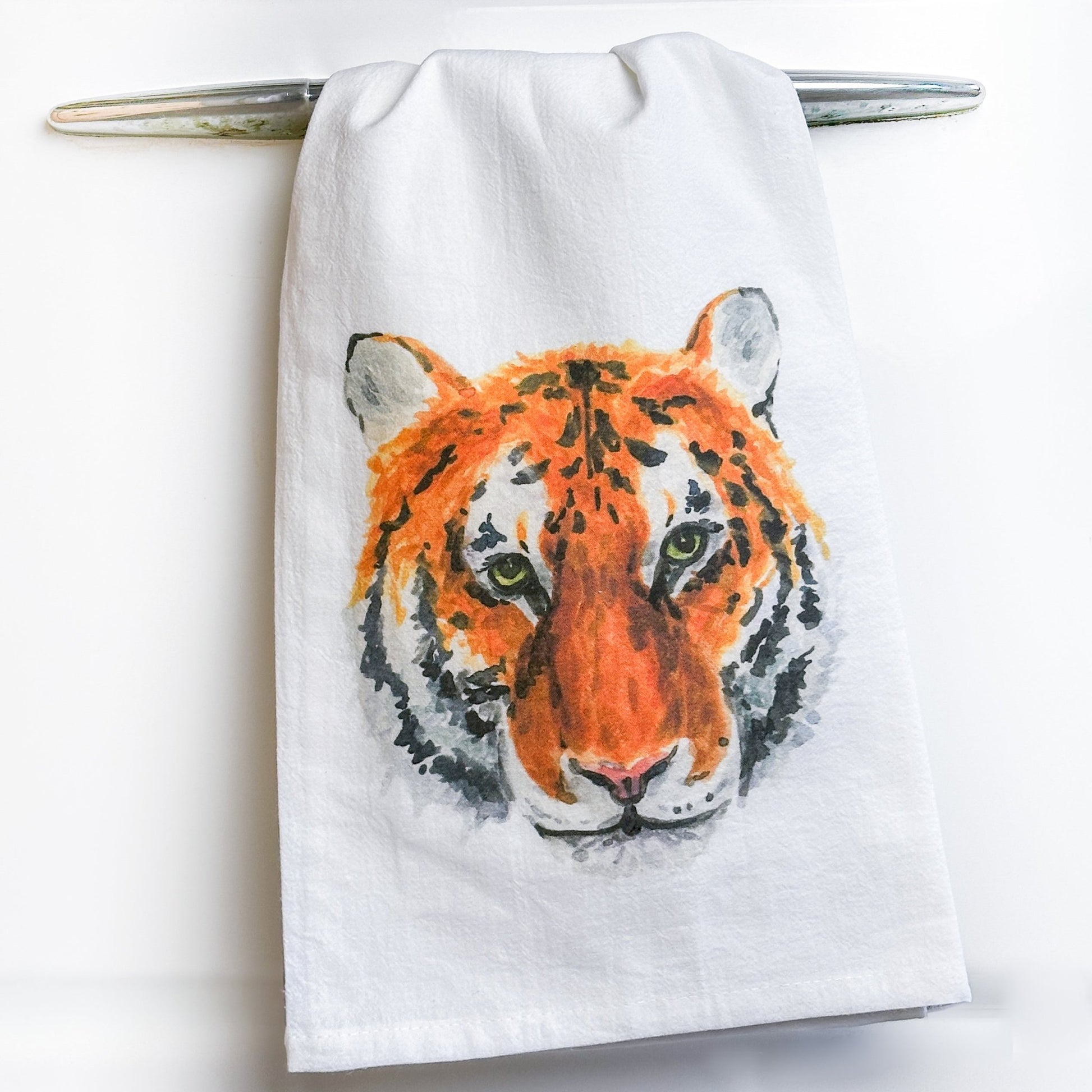 Tiger Face Tea Towel - themonogram manor 