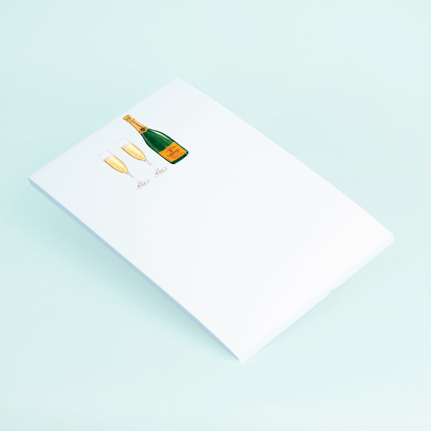 Champagne Bottle and glasses Notepad - themonogram manor 