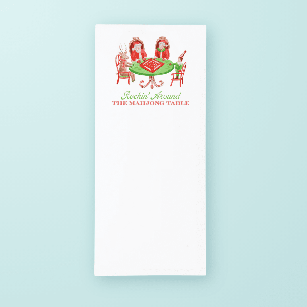 Christmas Mahjong List Pad - themonogram manor 
