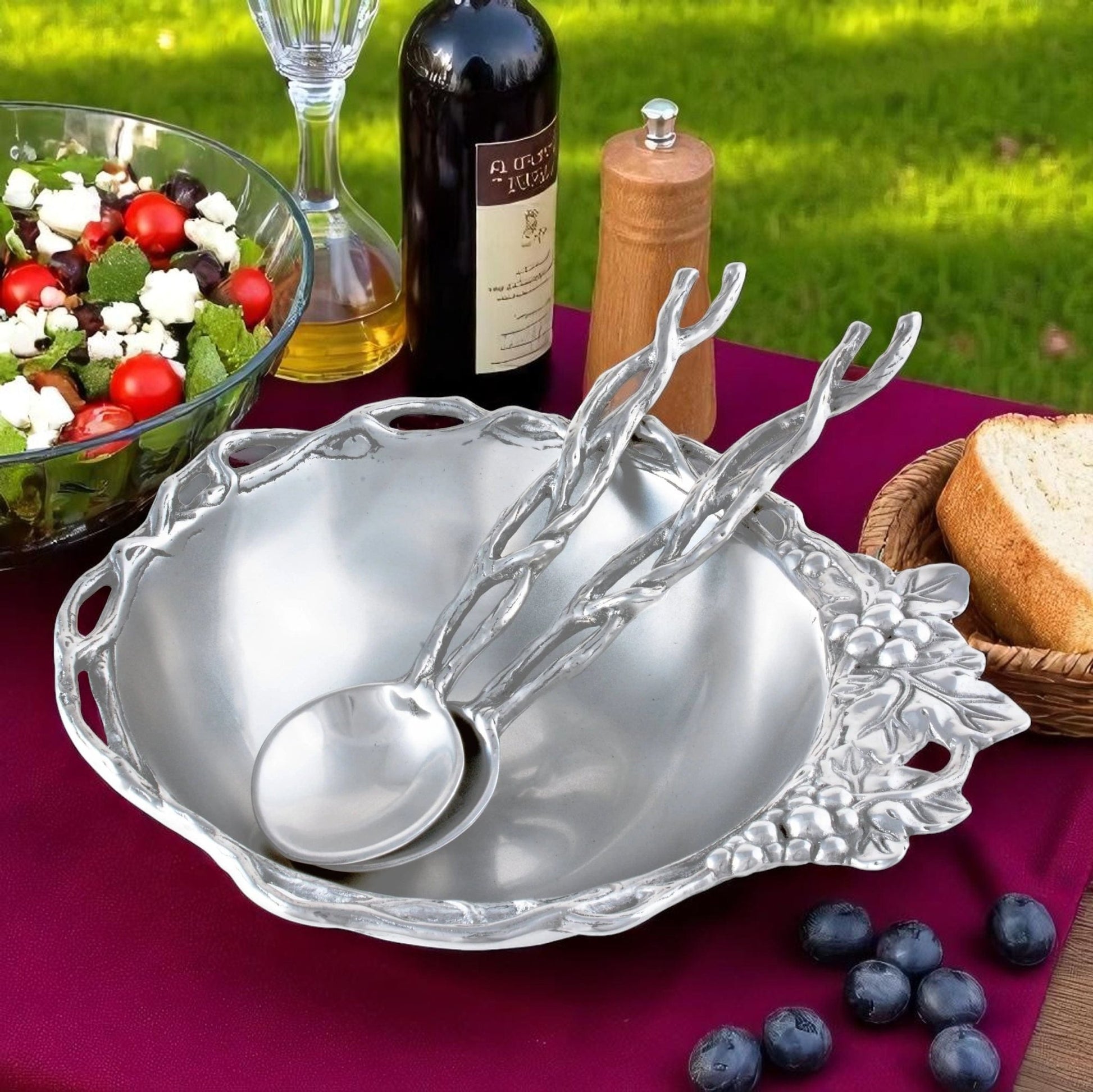 Grape Open Vine Salad Set 3-Pc - themonogram manor 