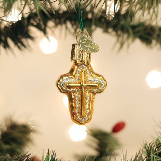 Mini Cross Ornament - themonogram manor 