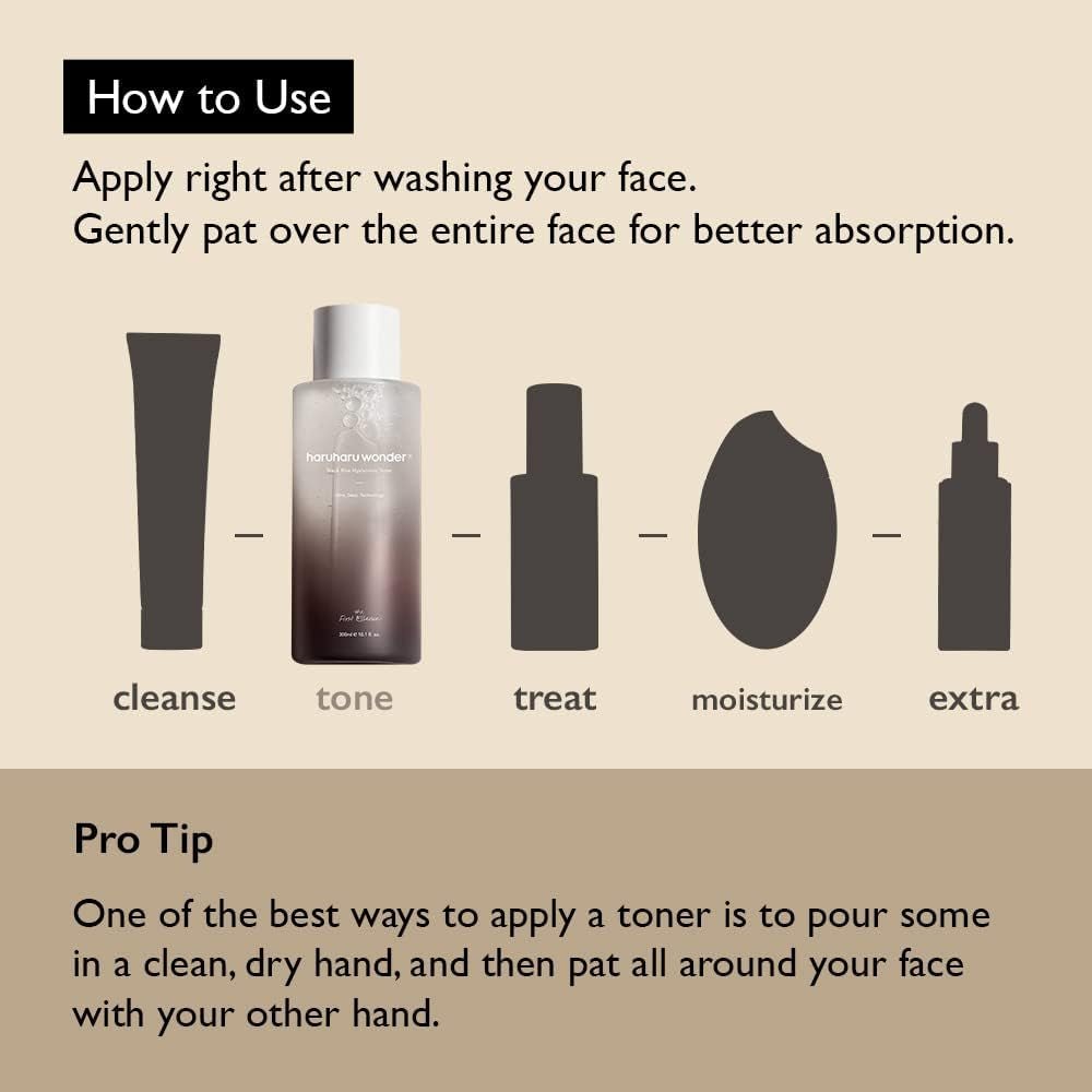 Wonder Black Rice Hyaluronic Toner 10.1 Fl.Oz / 300Ml | Face Moisturizer, Facial Toner for All Skin Types | Vegan, Cruelty Free, Ewg-Green - themonogram manor 