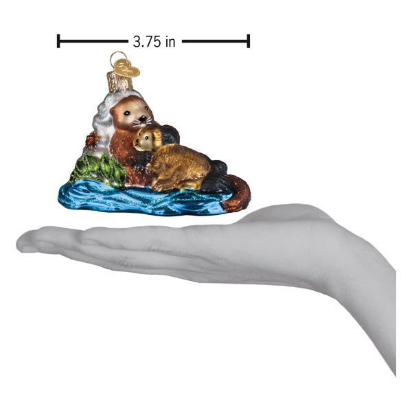 Otter With Pup Ornament - themonogram manor 