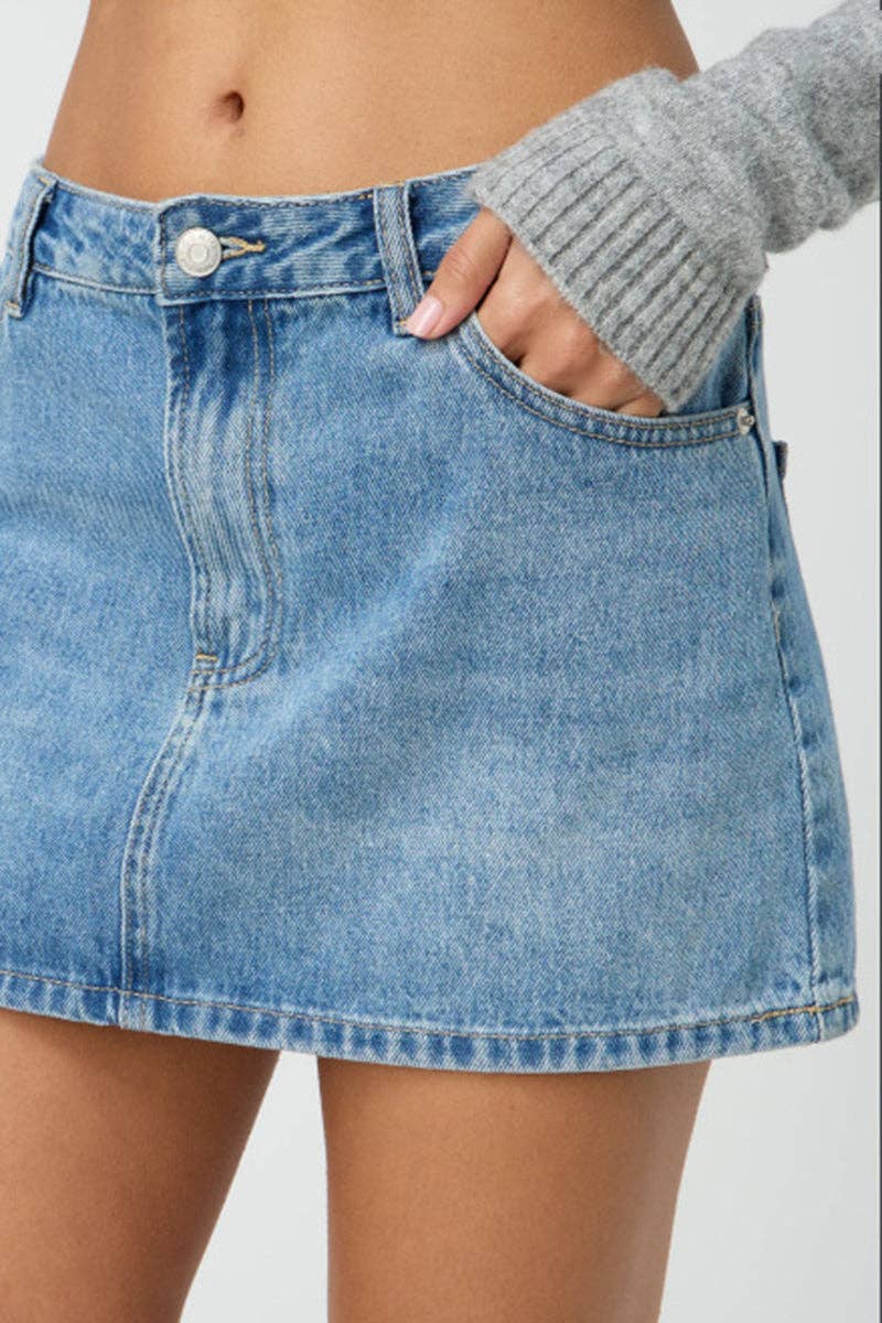 Classic Denim Mini Skirt - themonogram manor 
