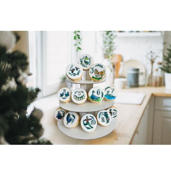 Christmas 12 Days of Christmas Message Rice Crispie Treats - themonogram manor 