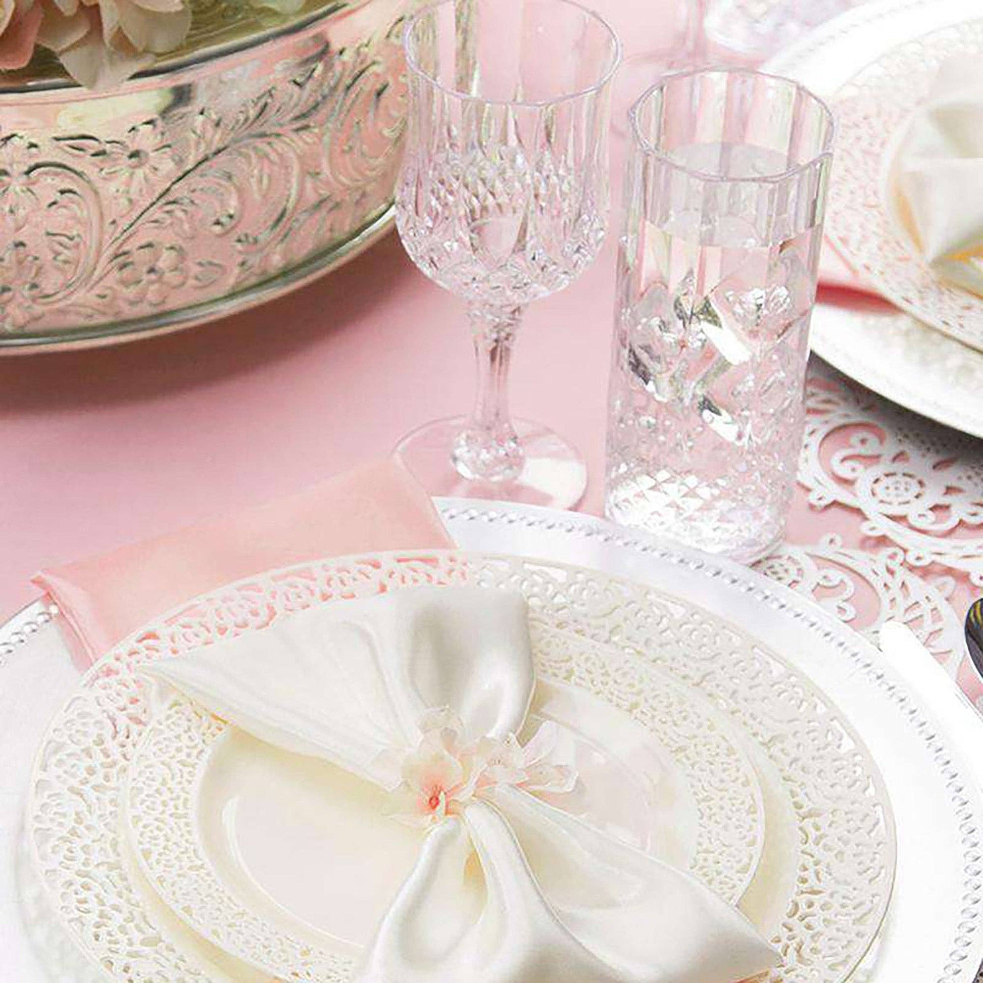 14 oz. Clear Cut High Ball Plastic Glasses - 12 pcs - themonogram manor 