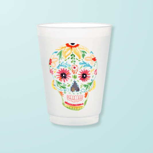 Sugar Skull Frosted Cups - themonogram manor 