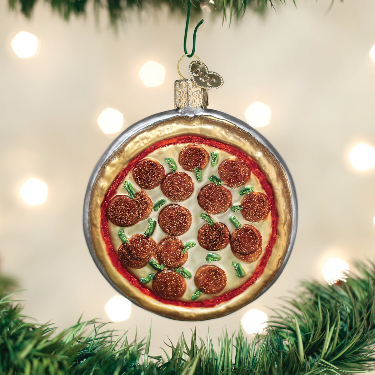 Pizza Pie Ornament - #themonogram manor #