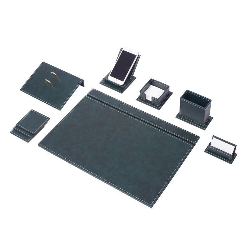 MOOG Luxury Desk Set - 9 Accessories - Brown - 9 PCS - themonogram manor 