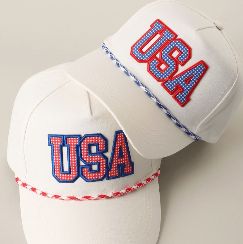 USA Embroidered Hat - themonogram manor 