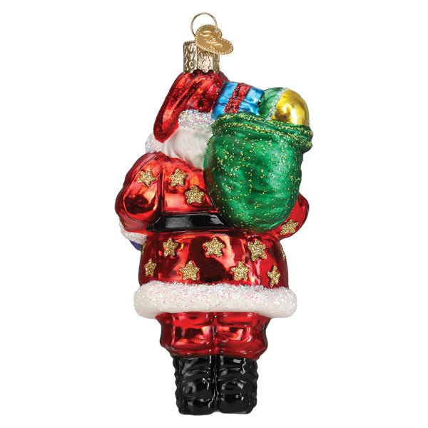 Jolly African American Santa Ornament - themonogram manor 