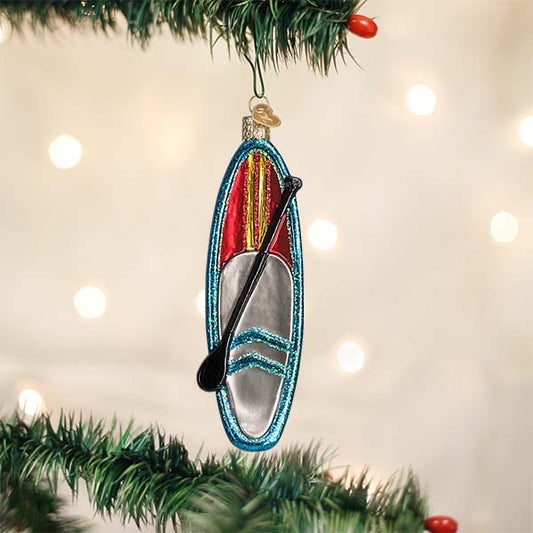Blue Stand Up Paddle Board Ornament - #themonogram manor #