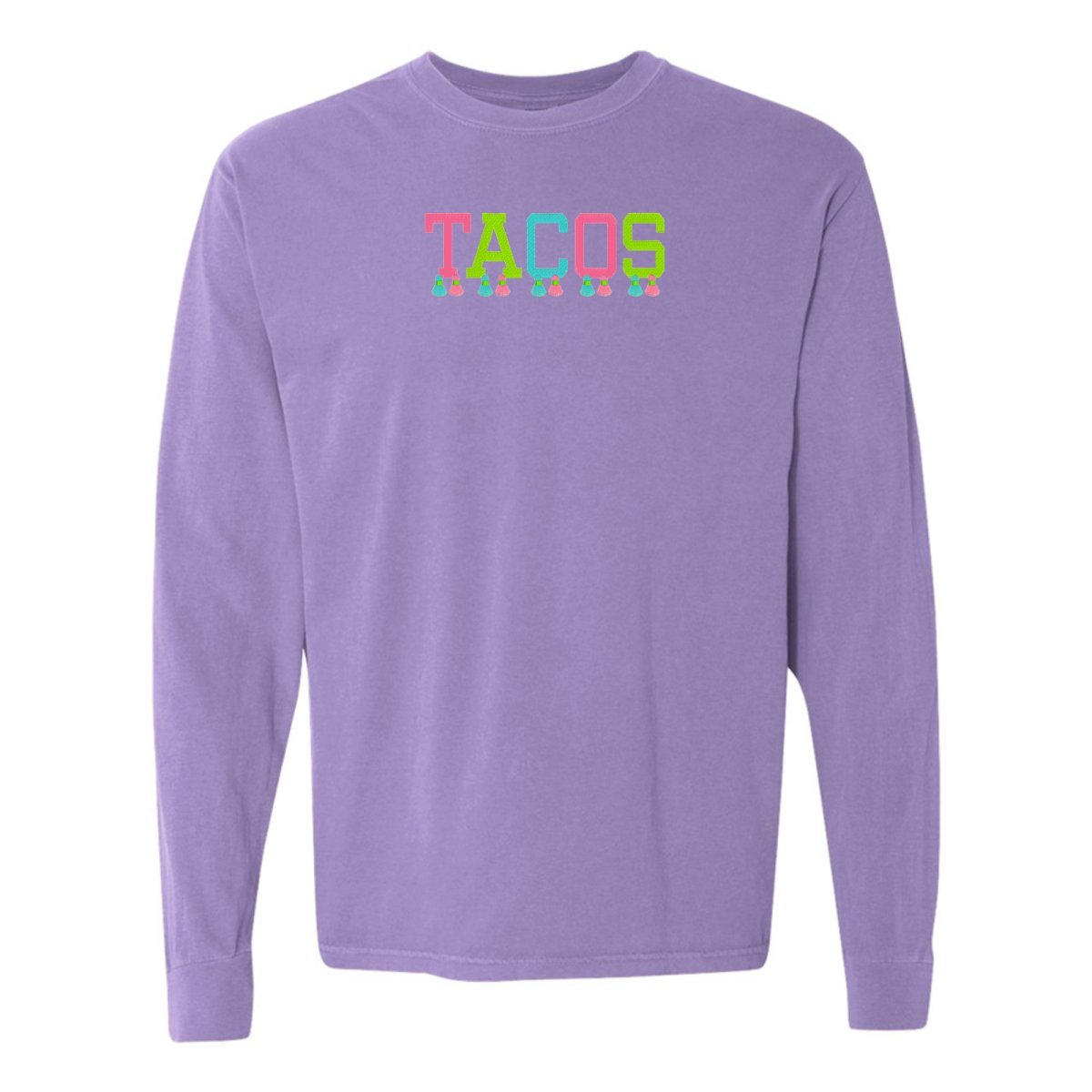Embroidered Tasseled 'Tacos' Long Sleeve - themonogram manor 