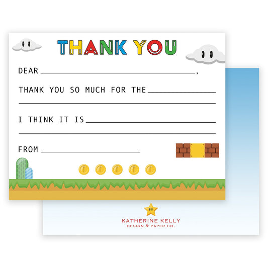 super mario fill - in thank you note - themonogram manor 