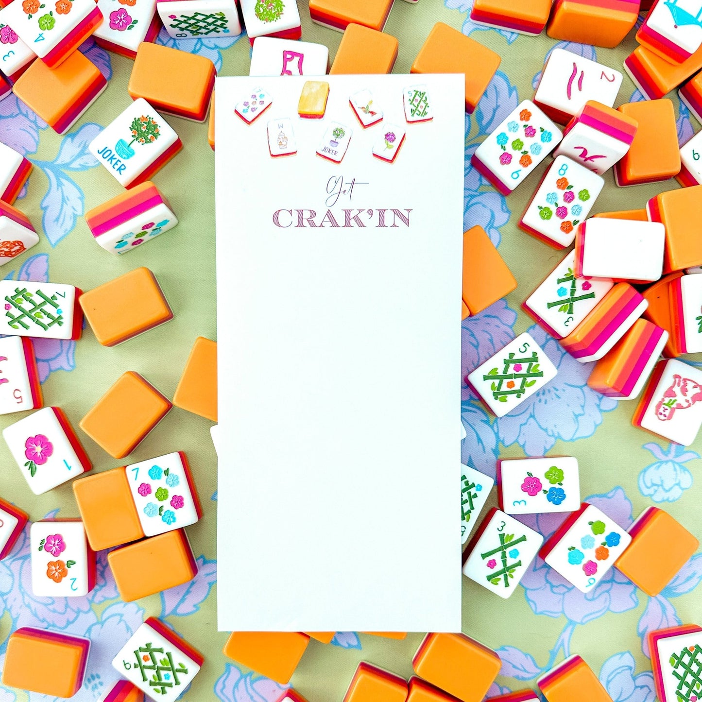 Sunset Mahjong Tiles "Get Crak'in" Listpad - themonogram manor 