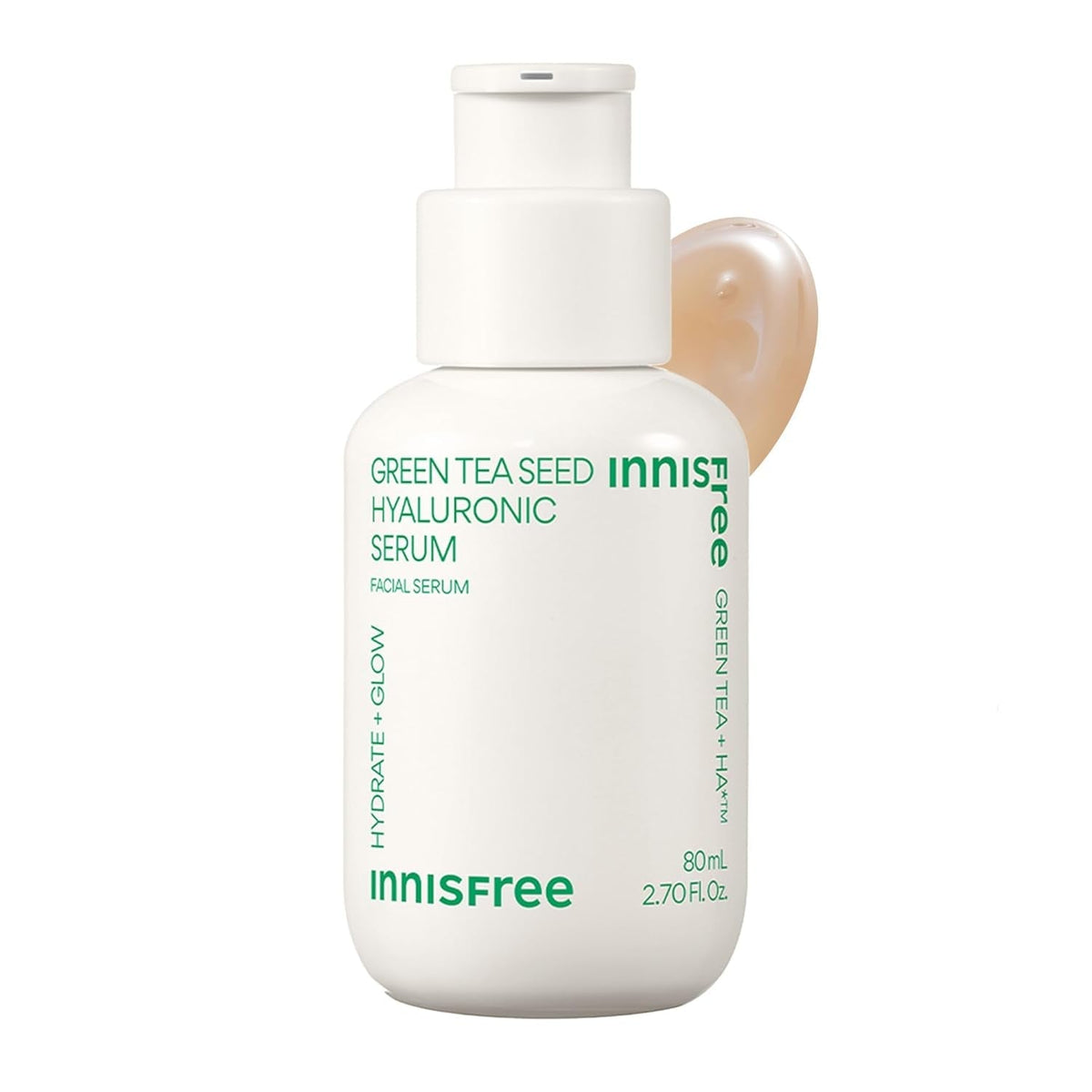 Innisfree Green Tea Seed Hyaluronic Serum with Panthenol and Niacinamide, Korean Face Serum for Hydration and Glow - themonogram manor 