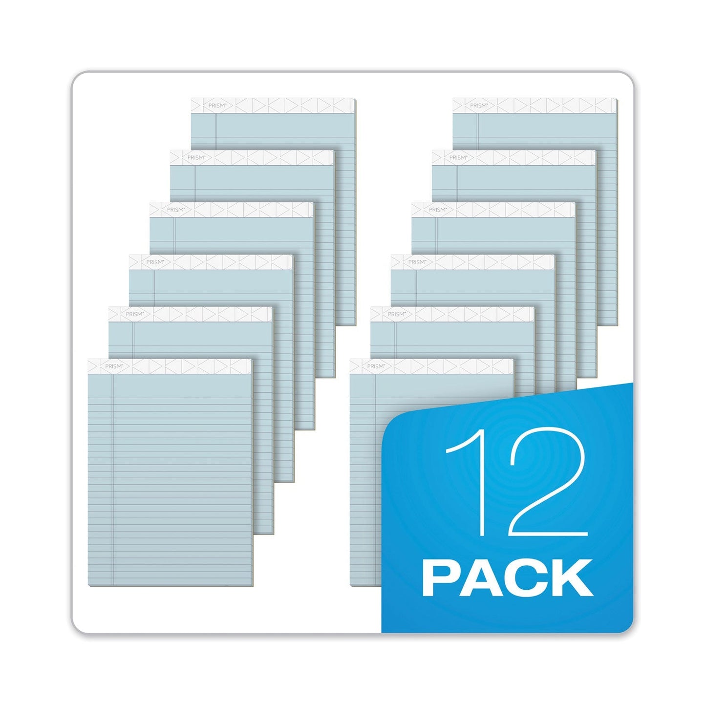 TOPS Prism + Colored Writing Pads, Wide/Legal Rule, 50 Pastel Blue 8.5 x 11.75 Sheets, 12/Pack - themonogram manor 