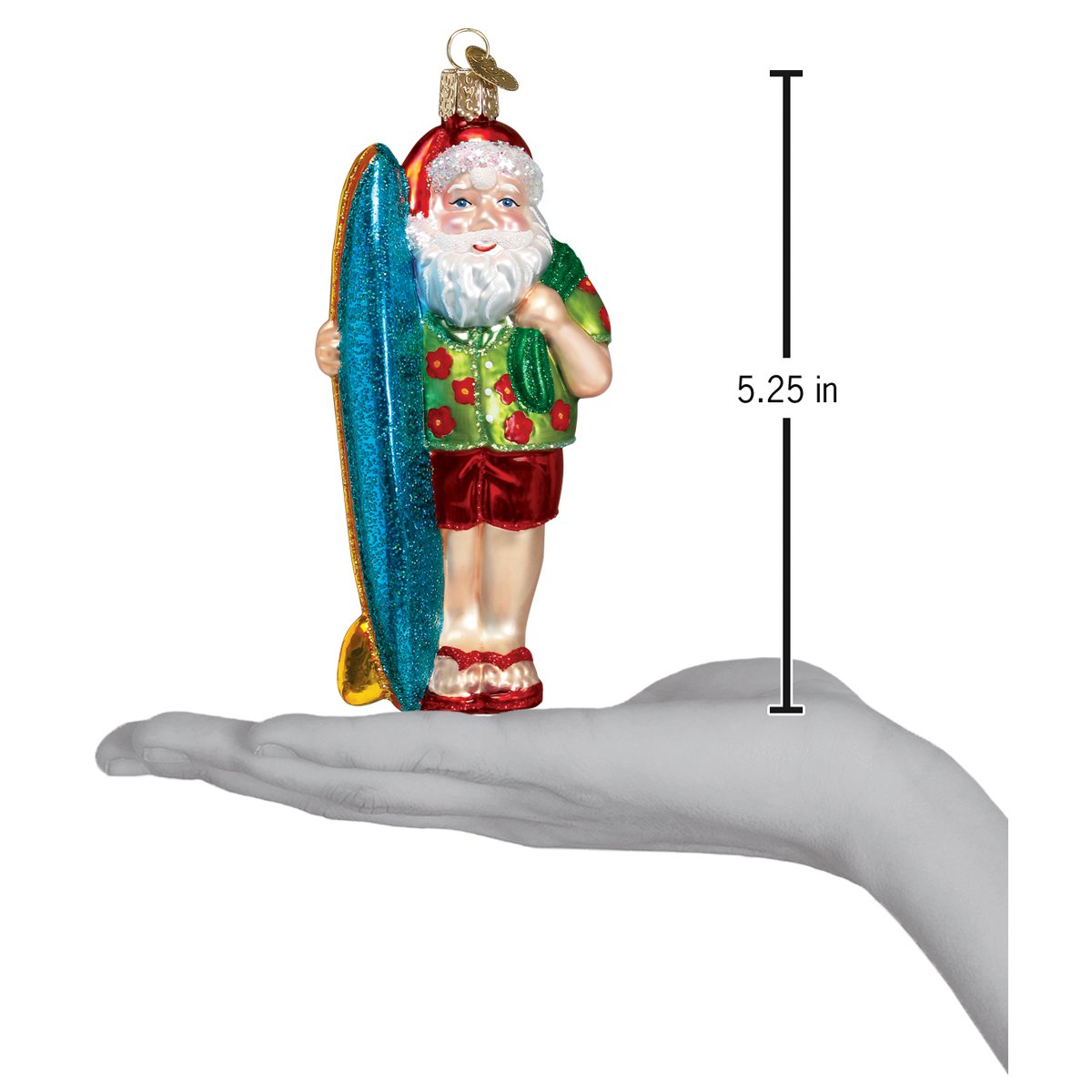 Surfer Santa Ornament - themonogram manor 