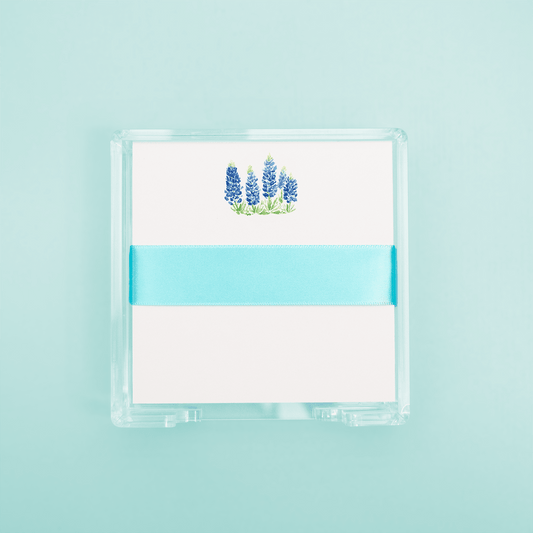 Bluebonnets Field Square Desk Set - themonogram manor 