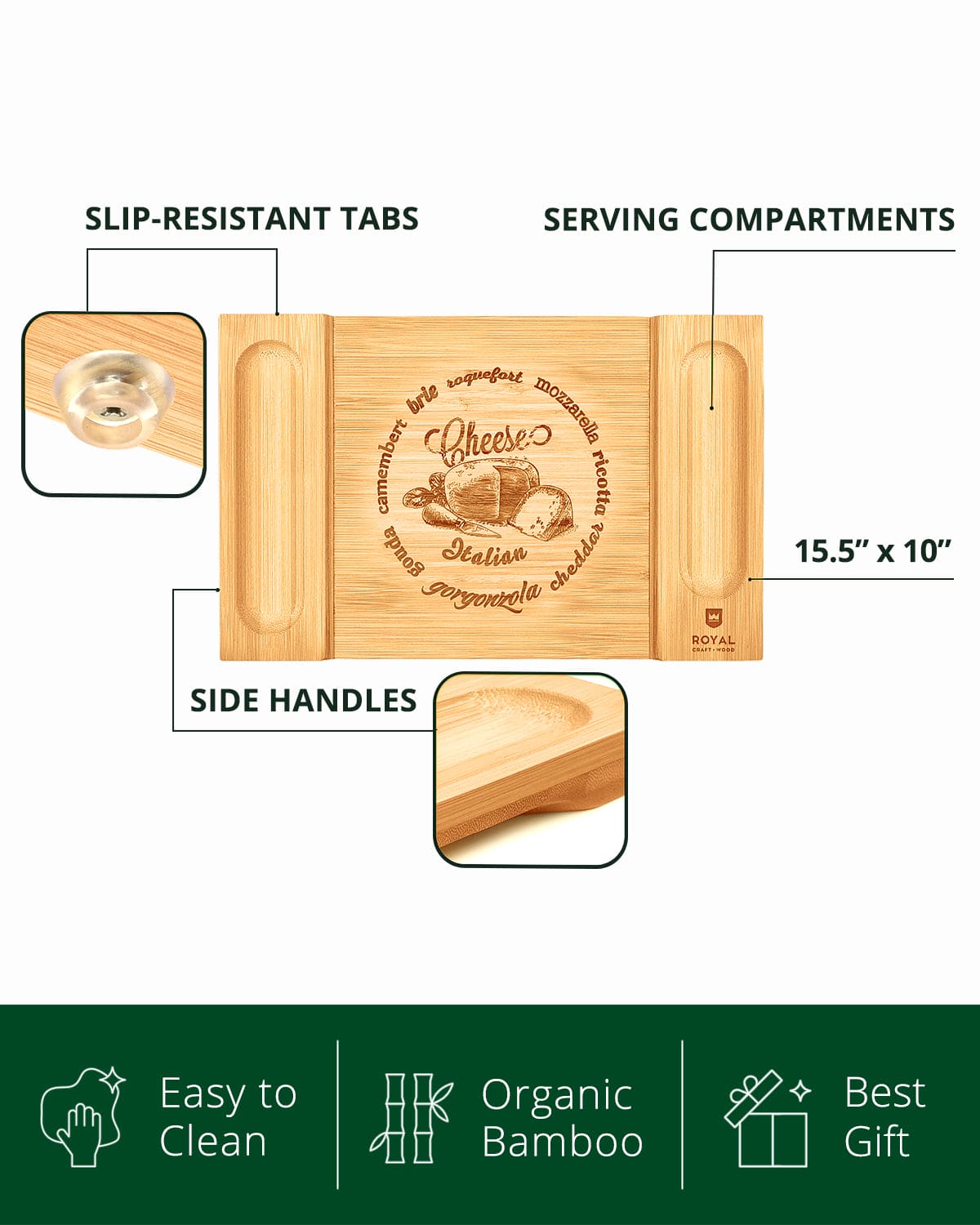 Cheese Board, 15.5” x 10” - themonogram manor 