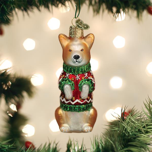 Christmas Corgi Ornament - themonogram manor 