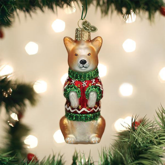 Christmas Corgi Ornament - themonogram manor 