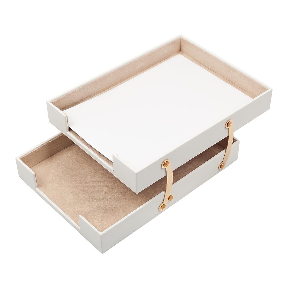 MOOG Leather Double Document Tray - themonogram manor 