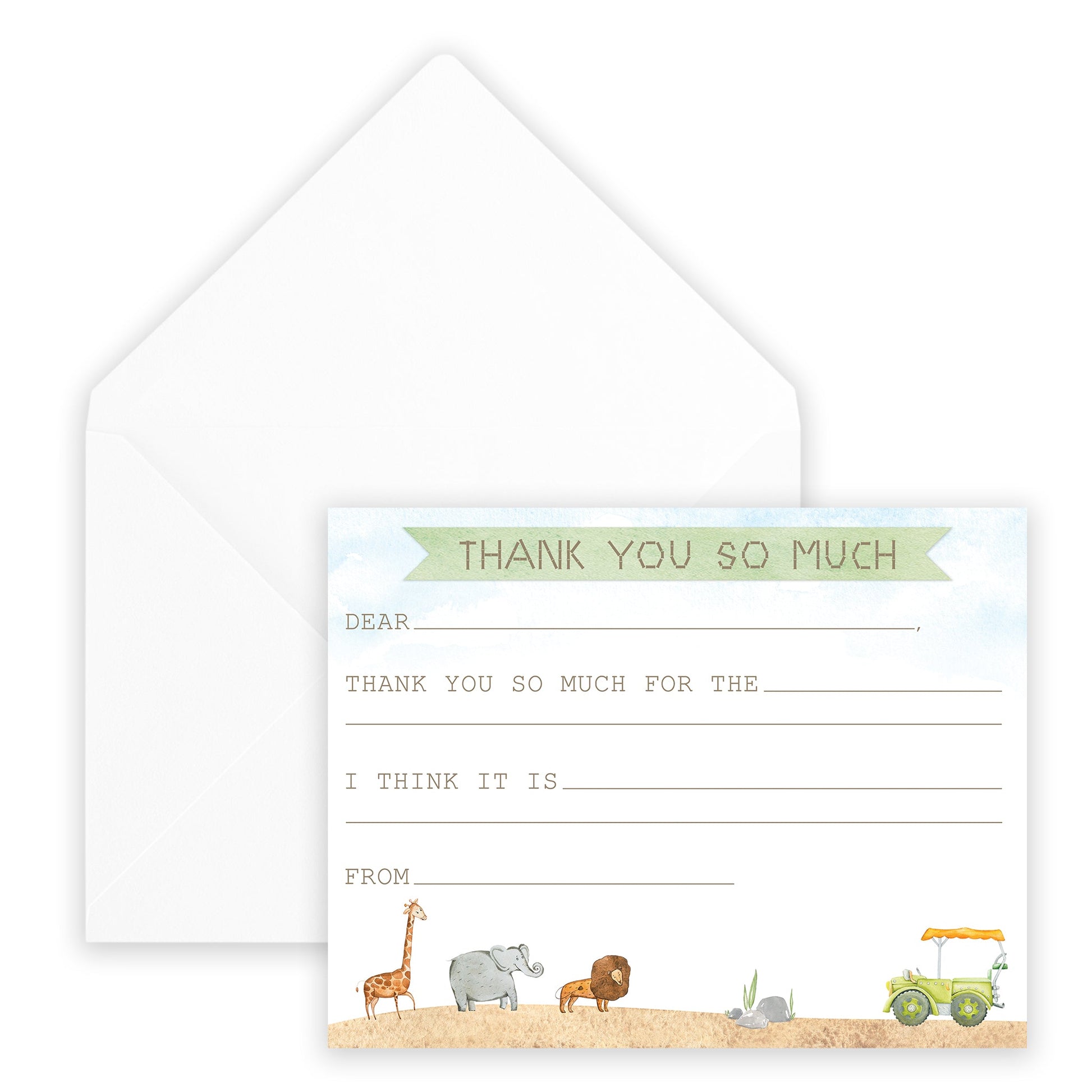 safari fill - in thank you note - themonogram manor 
