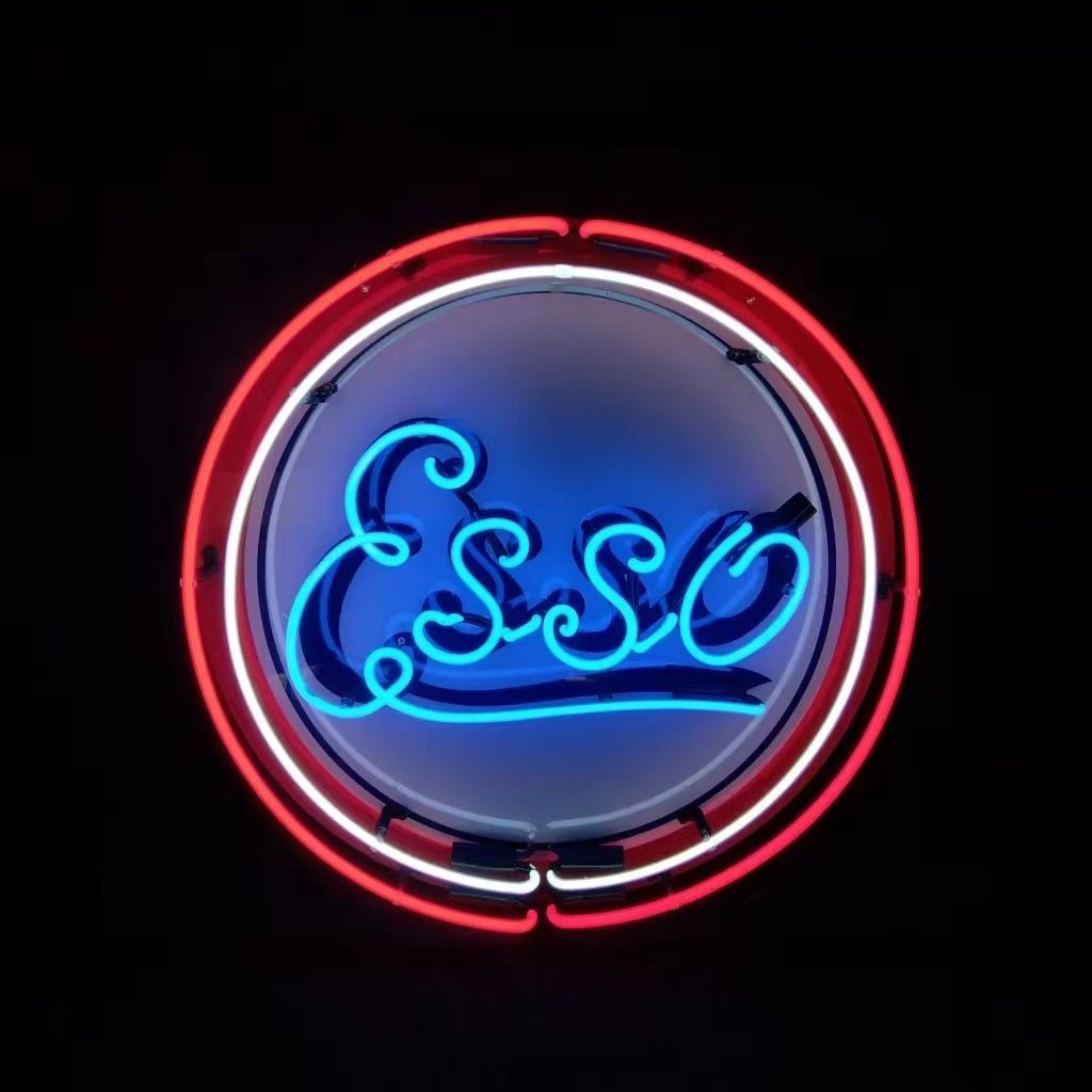 Vintage Style Esso Logo Neon Signs Light - themonogram manor 