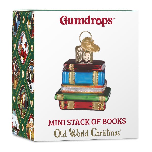 Mini Stack Of Books Ornament - themonogram manor 