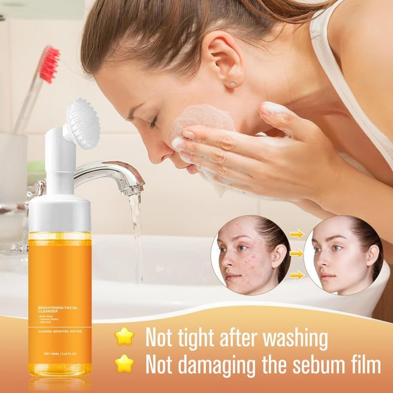 1Pcs Turmeric Facial Cleanser,Urmeric Facial Cleanser，Turmeric Foaming Cleanser,Deep Cleansing of Facial Skin， Turmeric Foaming Cleanser for All Skin - themonogram manor 