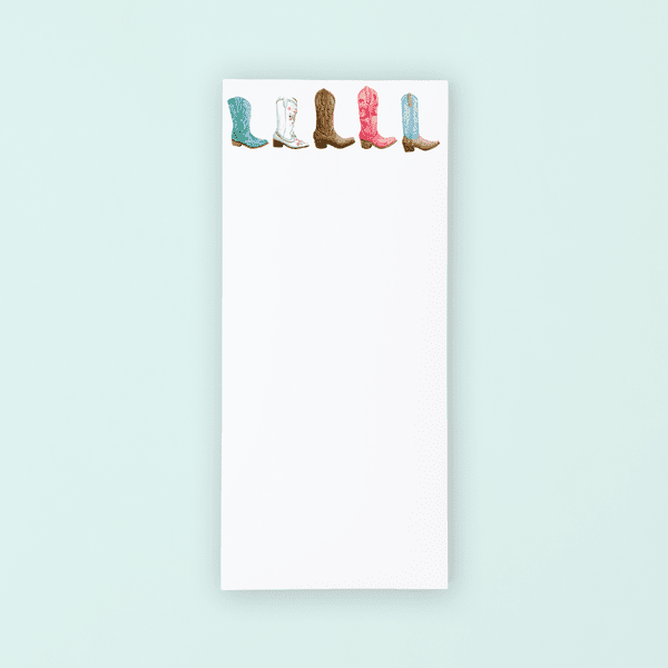Colorful Cowboy Boots Lists Pad - themonogram manor 