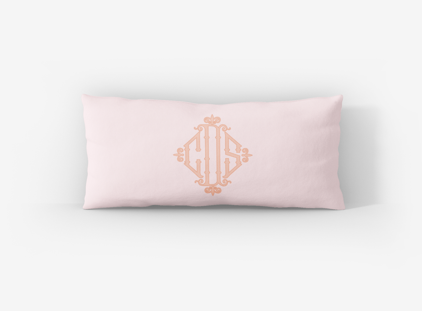 Solid Bamboo Monogram Lumbar Pillow Cover - themonogram manor 