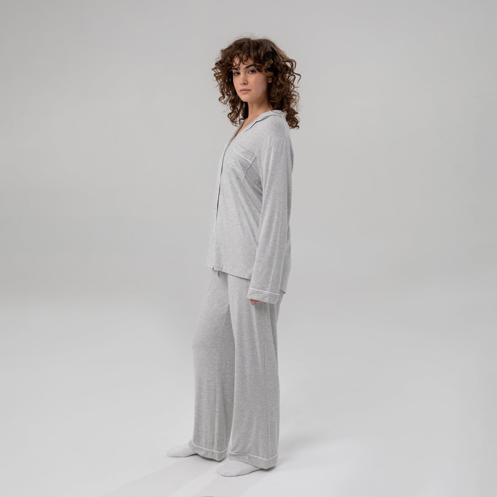 Women's Luxe Bamboo Long PJ Set - themonogram manor 