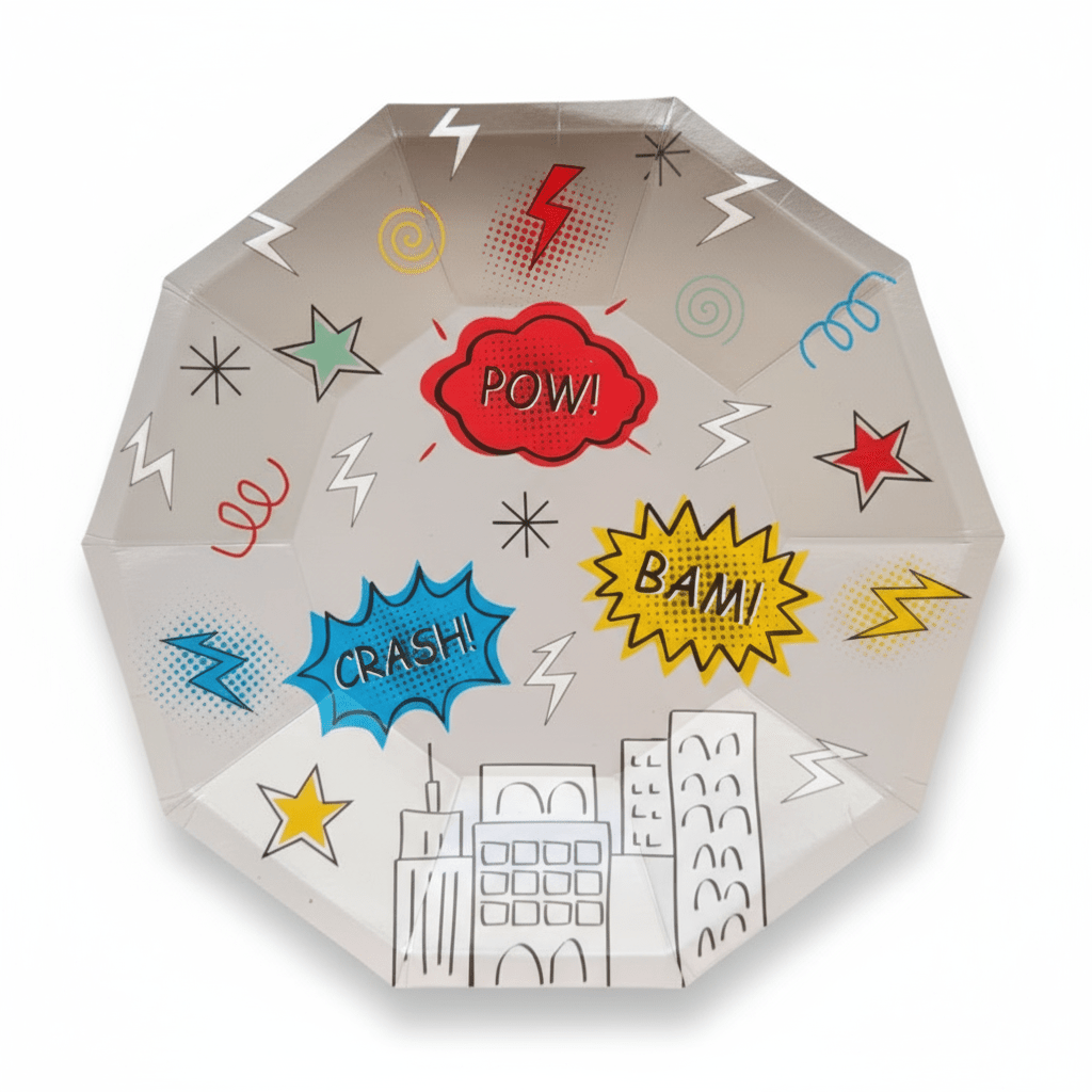 Superhero Small Plates (Set of 8) - themonogram manor 