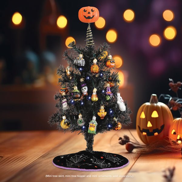 18" Mini Black Tree Pre - lit - themonogram manor 