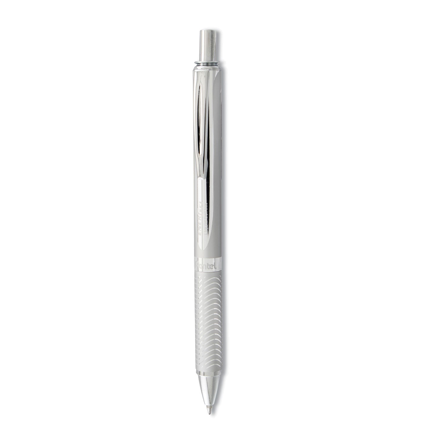 Pentel EnerGel Alloy RT Gel Pen, Retractable, Medium 0.7 mm, Black Ink, Chrome Barrel - themonogram manor 