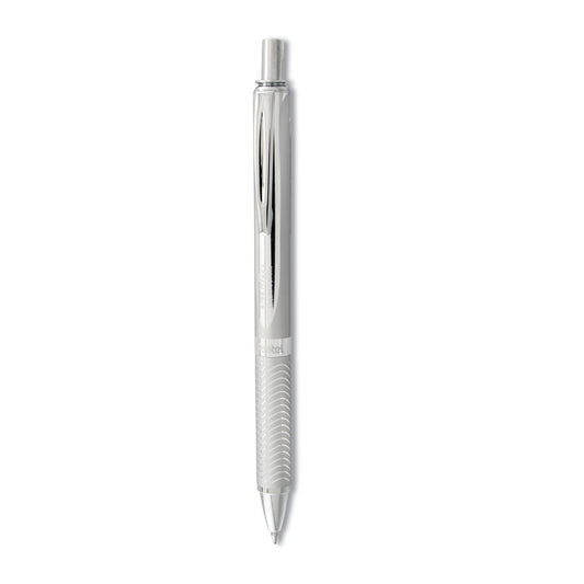 Pentel EnerGel Alloy RT Gel Pen, Retractable, Medium 0.7 mm, Black Ink, Chrome Barrel - themonogram manor 