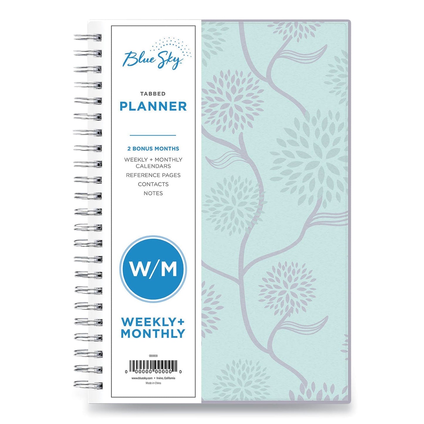 Blue Sky Rue Du Flore Weekly/Monthly Planner, Rue Du Flore Artwork, 8 x 5, Jade/Lavender Cover, 12 - Month (Jan to Dec): 2023 - themonogram manor 
