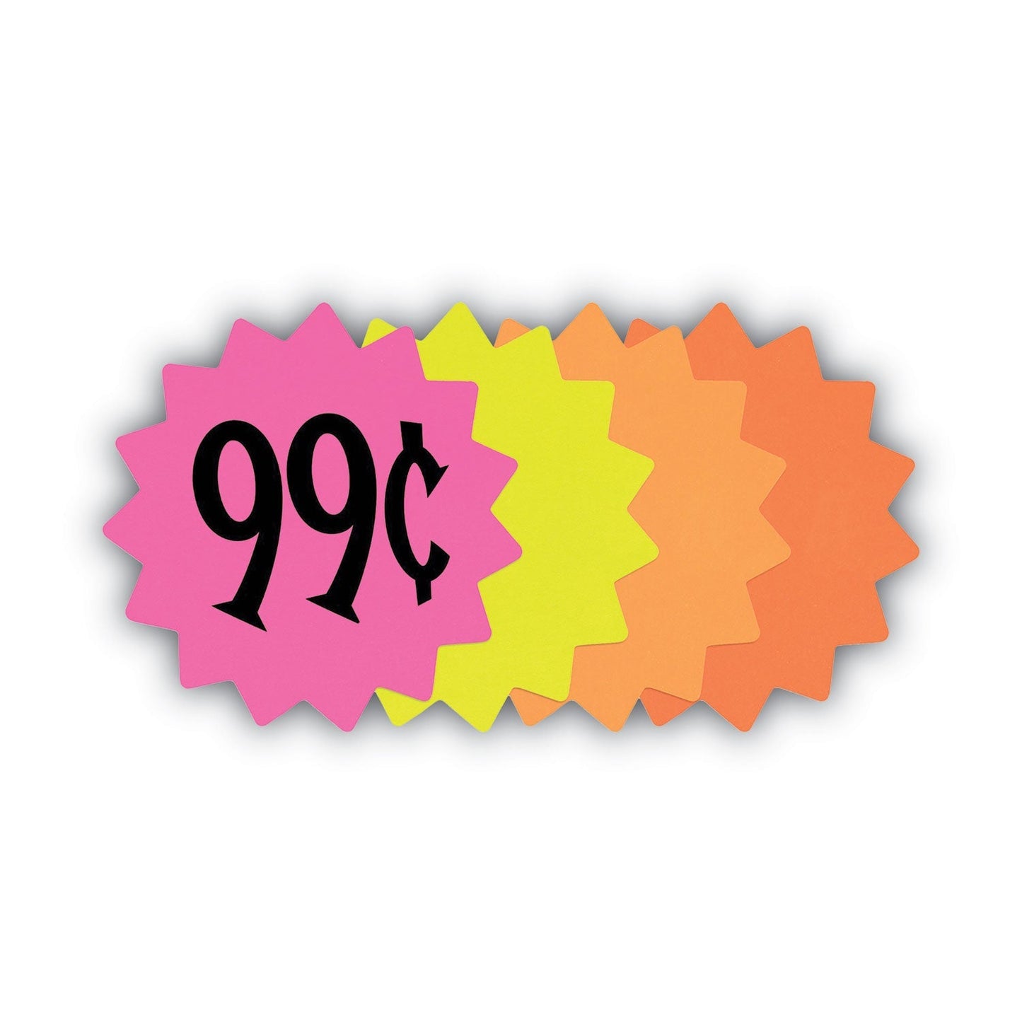 COSCO Die Cut Paper Signs, 4" Round, Assorted Colors, Pack of 60 Each - themonogram manor 
