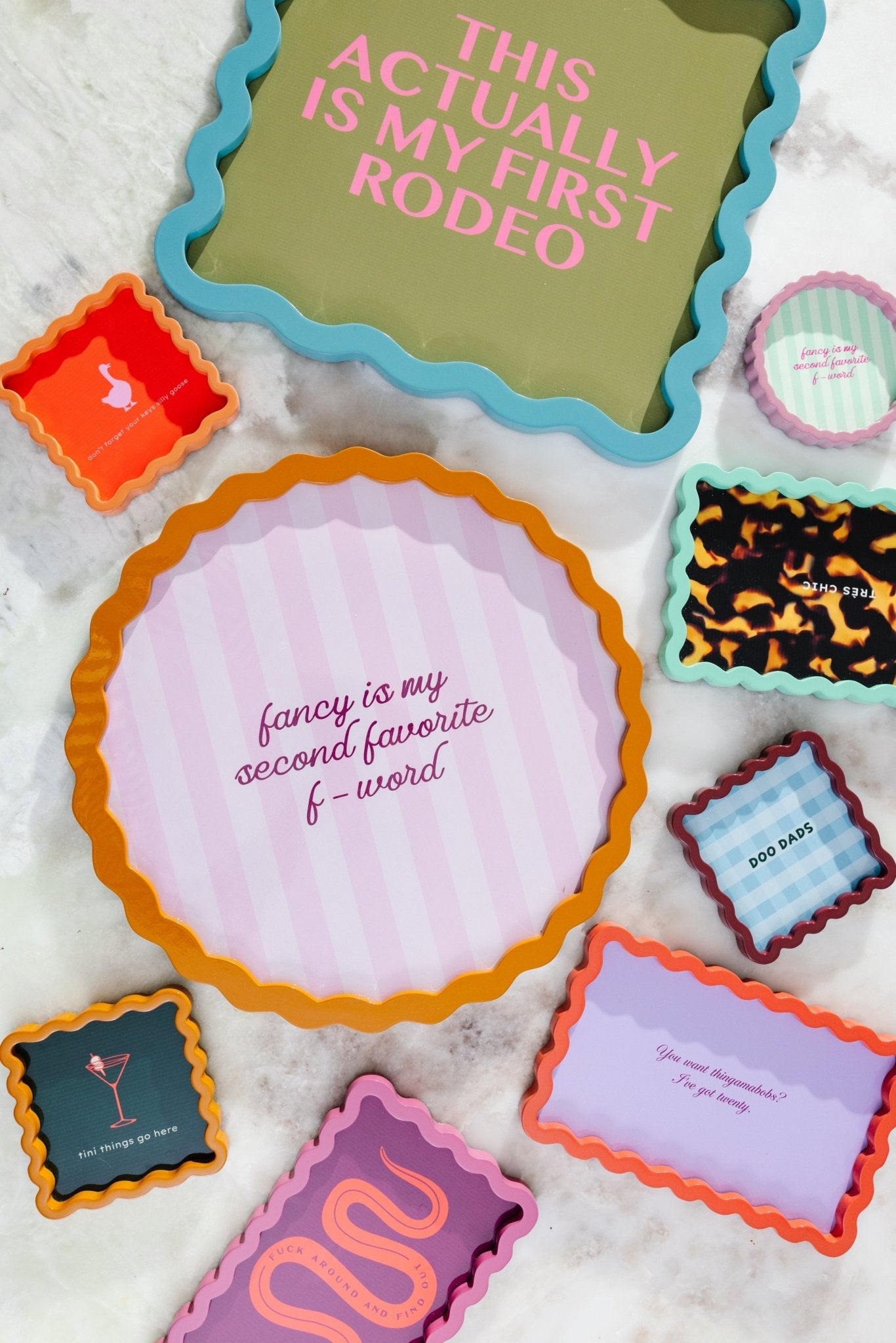 Fancy Large Lacquer Tray - themonogram manor 