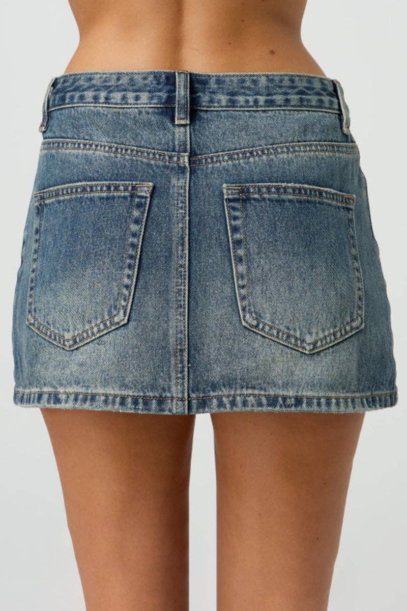 Classic Denim Mini Skirt - themonogram manor 