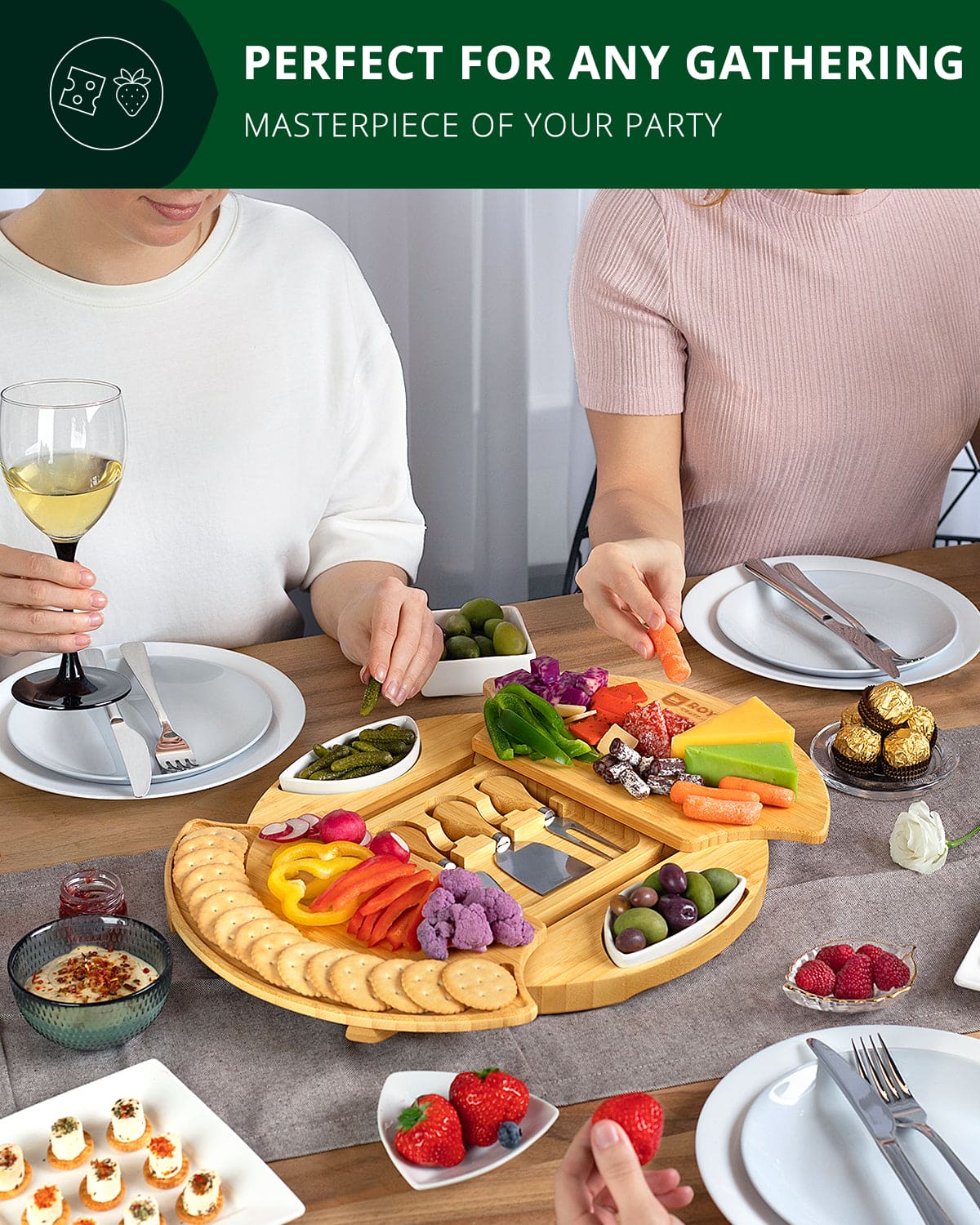 Cheese Board Set, Round - themonogram manor 