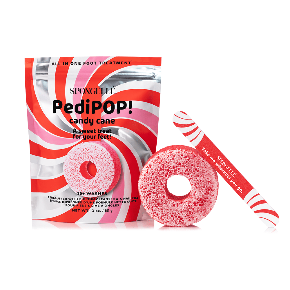 Candy Cane | Holiday PediPOP! Pedi Buffer & Nail File - themonogram manor 