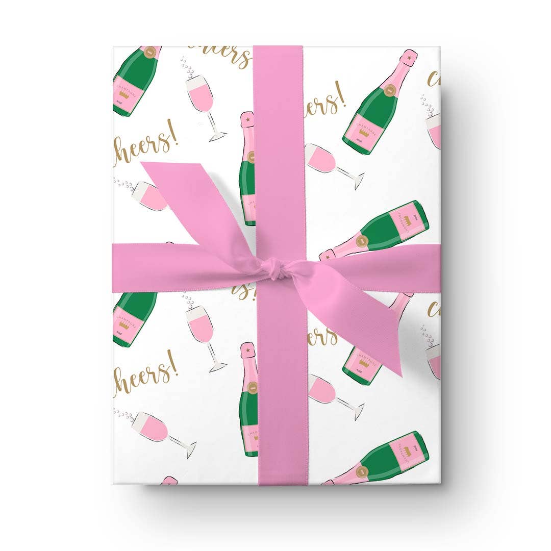Champagne Sheet | Gift Wrapping Sheet | Gift Wrap Paper - themonogram manor 