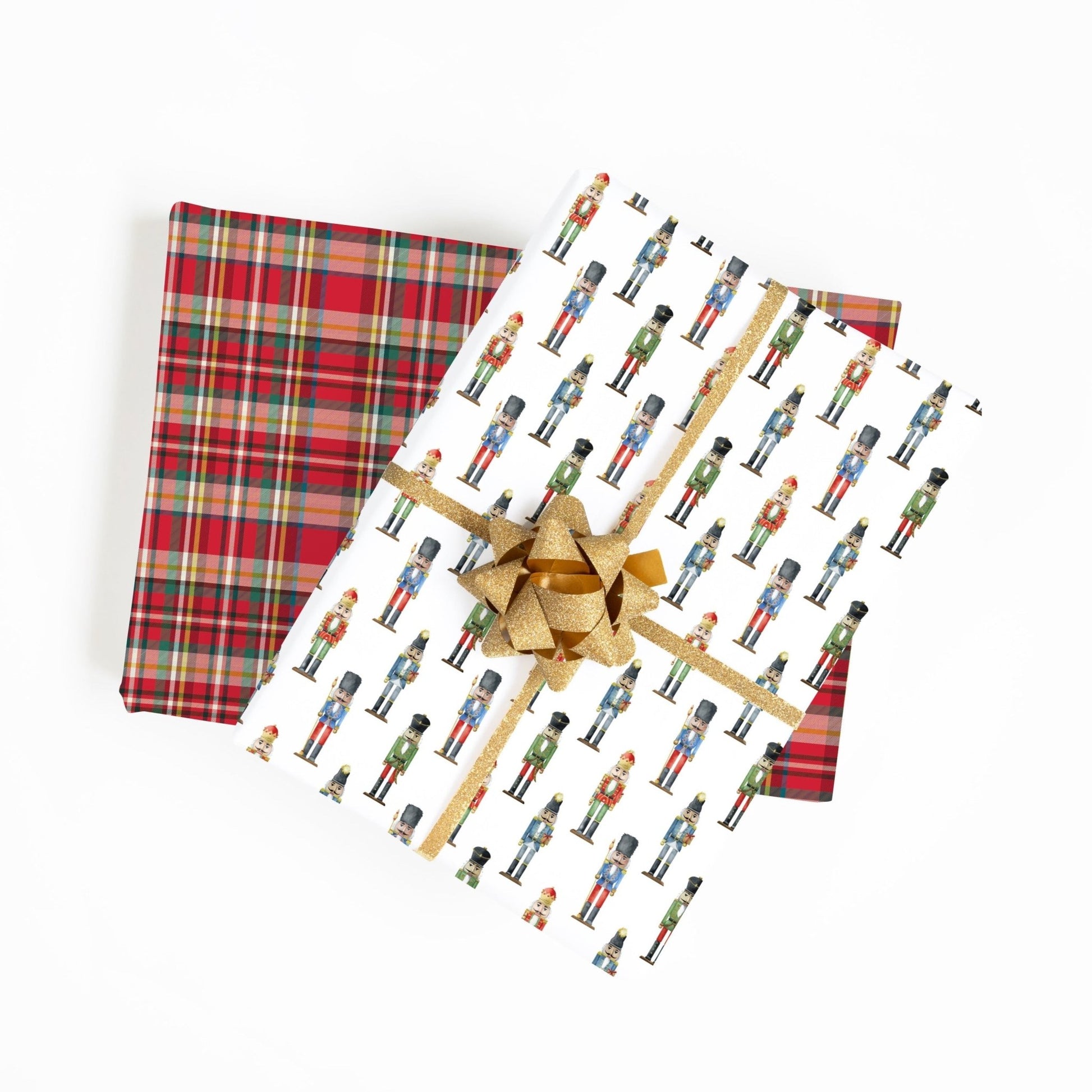 nutcracker plaid wrapping paper - themonogram manor 