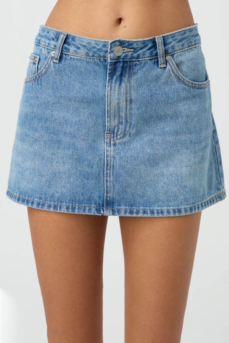 Classic Denim Mini Skirt - themonogram manor 