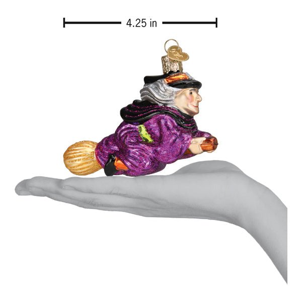 Witch On Broomstick Ornament - themonogram manor 