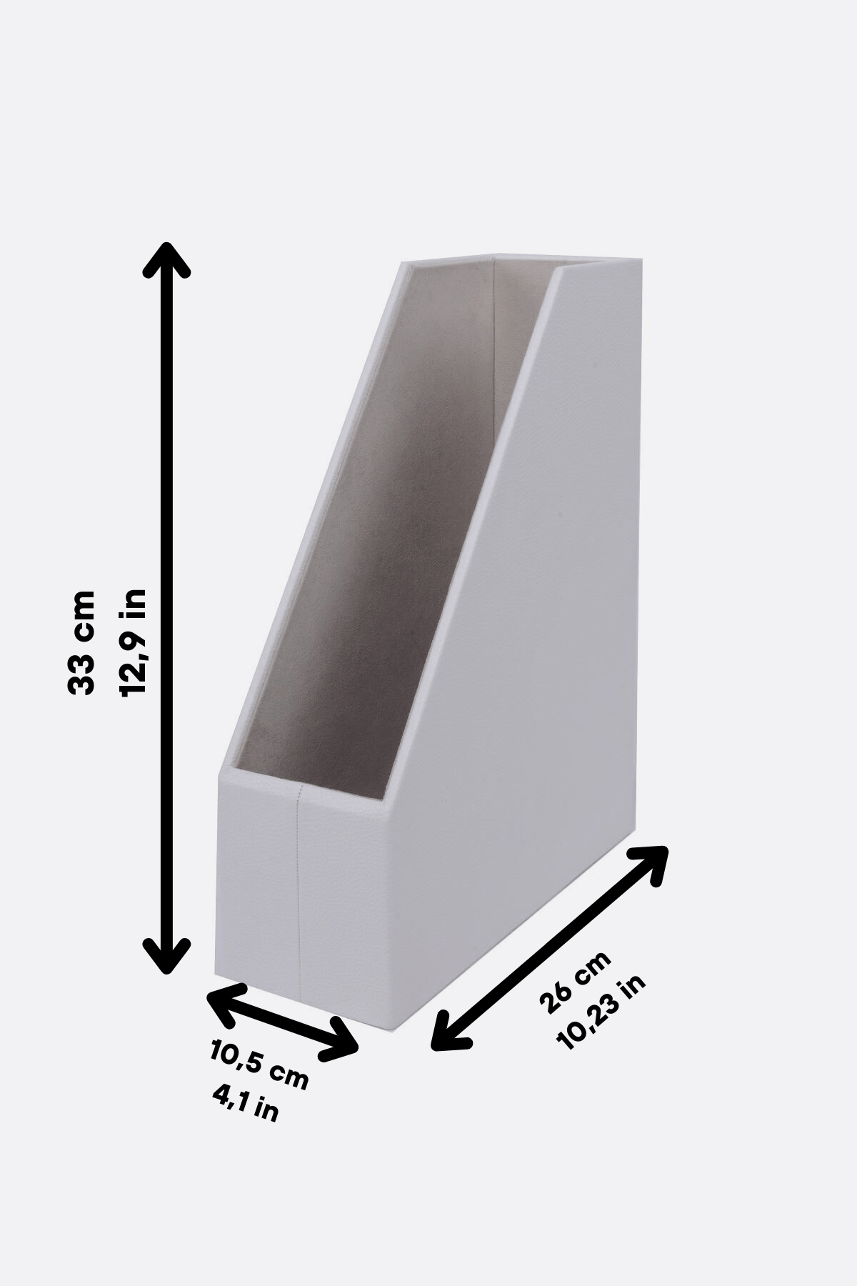 MOOG Faux Leather Magazines Holder - File Organizer - themonogram manor 