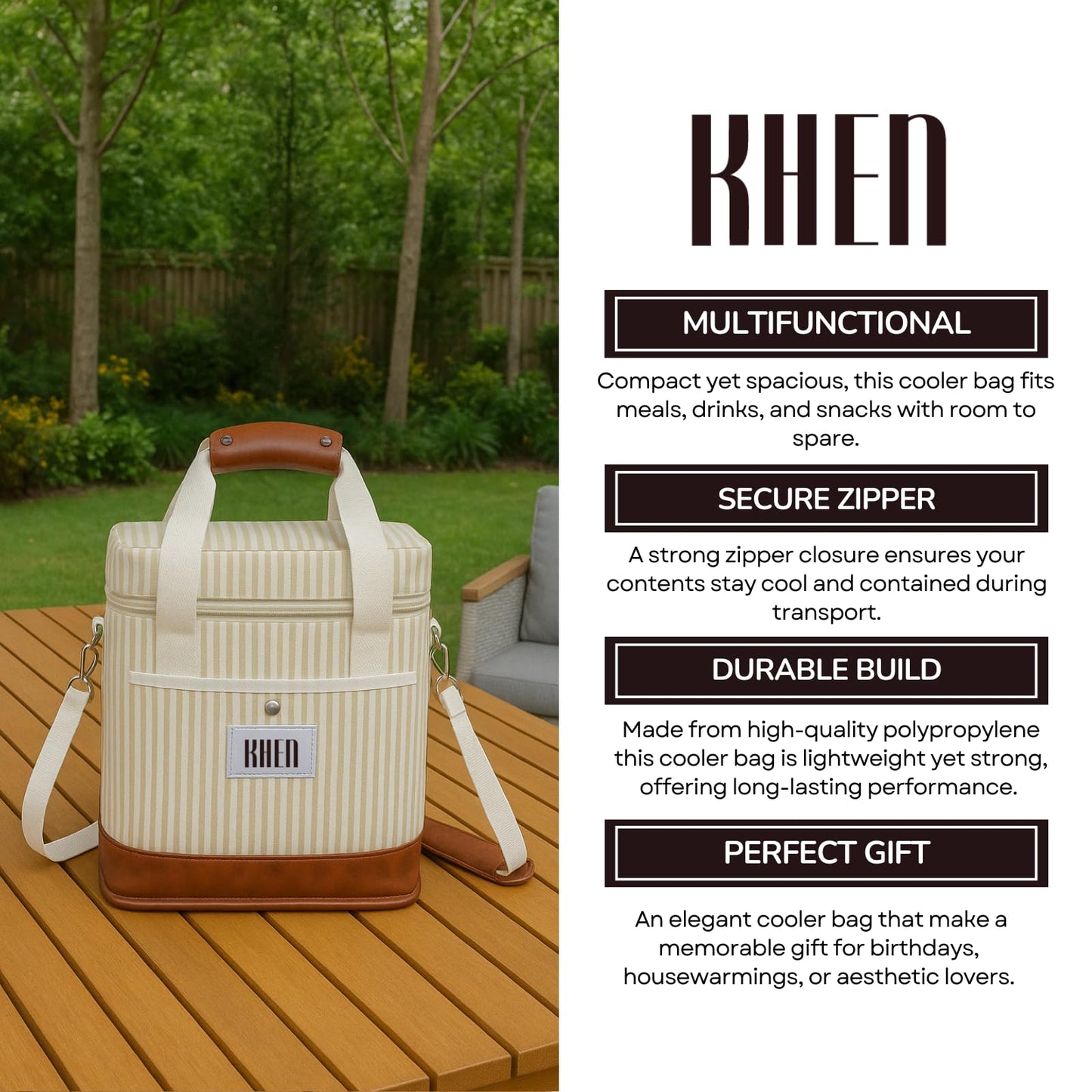 2 Bottle Wine Carrier Tote, Insulated Leakproof Cooler Bag - themonogram manor 